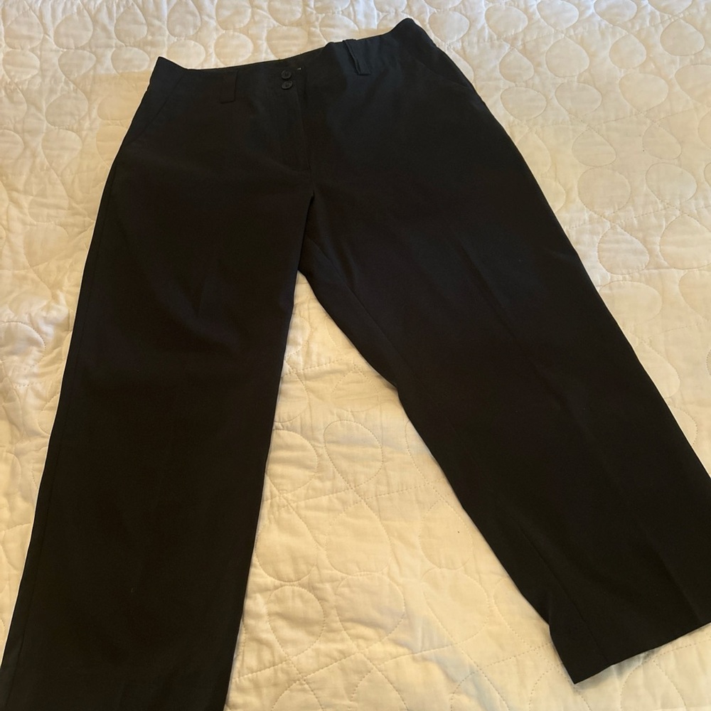 Nike Golf Women’s size 8 Fit Dry Black Dress Cropped Pants - Picture 2 of 9